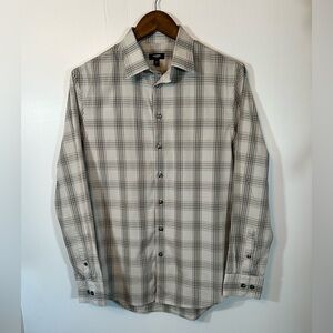 Express Gray Button Up Slim 1MX Shirt Size Small